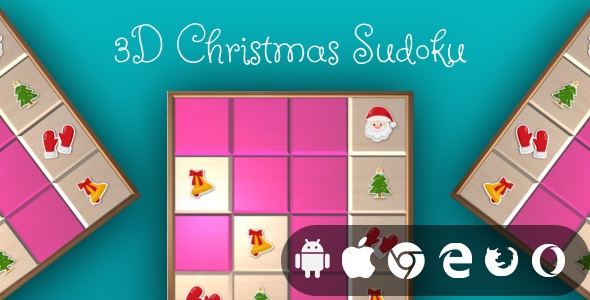 3D Christmas Sudoku – Cross Platform Puzzle Game — Games preview