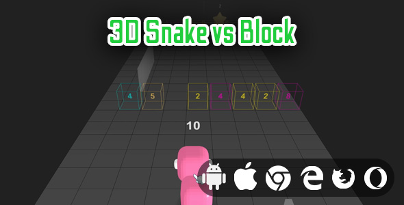 3D Snake vs Block – Cross Platform Hyper Casual Game