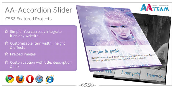 AA-Accordion Slider – CSS3 Featured Projects — javascript preview