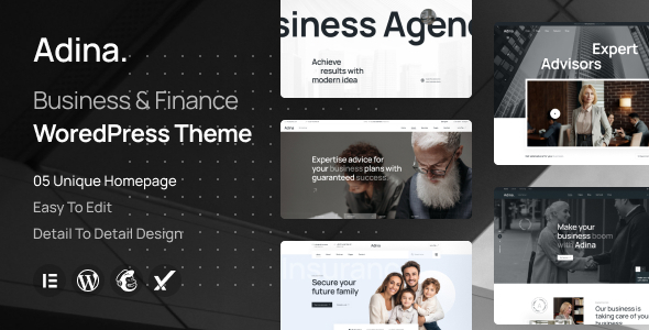 Adina – Business & Finance WordPress Theme Nulled