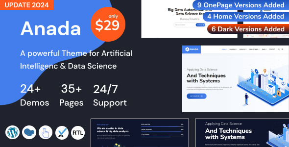Anada – AI Agency & Data Science WordPress Nulled