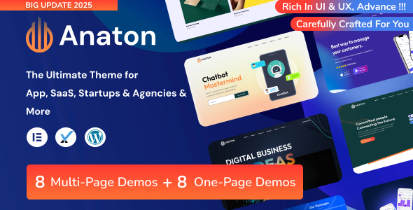 Anaton | Landing Page WordPress Theme Nulled