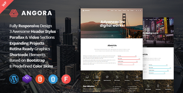Angora – Responsive One Page Parallax WordPress Theme Nulled