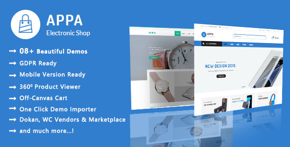 Appa | Electronics & Watches WooCommerce WordPress Theme — Ecommerce preview