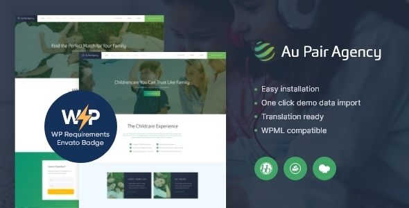 Au Pair Agency – Babysitting & Nanny Theme Nulled