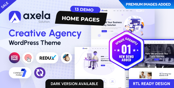 Axela – Creative Agency & Portfolio WordPress Theme Nulled
