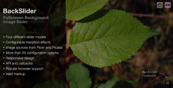 Backslider – Fullscreen Background Image Slider