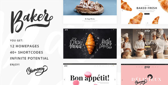 Baker – Fresh Bakery, Pastry and Cake Shop WordPress Theme Nulled