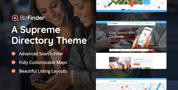 BizFinder – Business Directory WordPress Theme Nulled