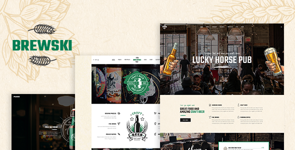 Brewski – Pub and Brewery WordPress Theme Nulled