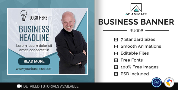 Business Banner – HTML5 Ad Template (BU009) Nulled