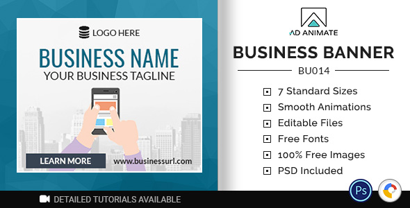 Business Banner | HTML5 Ad Template (BU014) Nulled