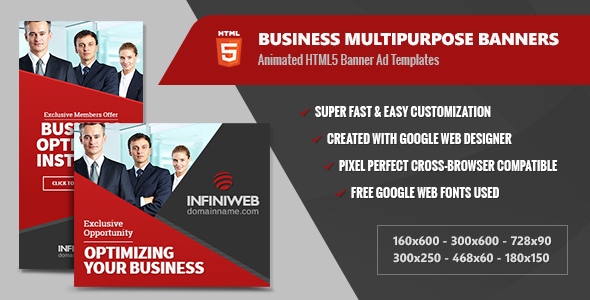 Business Banners Multipurpose – HTML5 Animated GWD Nulled