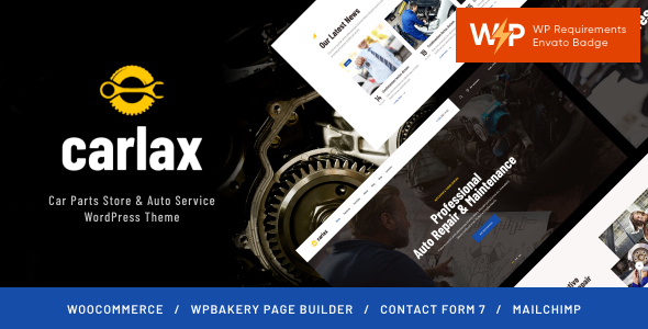 Carlax | Car Parts Store & Auto Service WordPress Theme Nulled