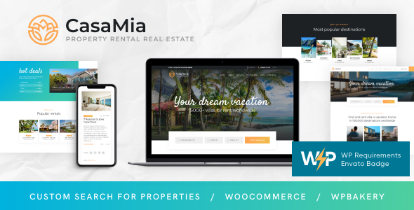 CasaMia | Property Rental Real Estate WordPress Theme Nulled
