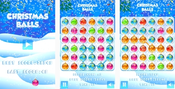 Christmas Balls – HTML5 Game + Mobile + AdMob (Construct 3 | Construct 2 | Capx)