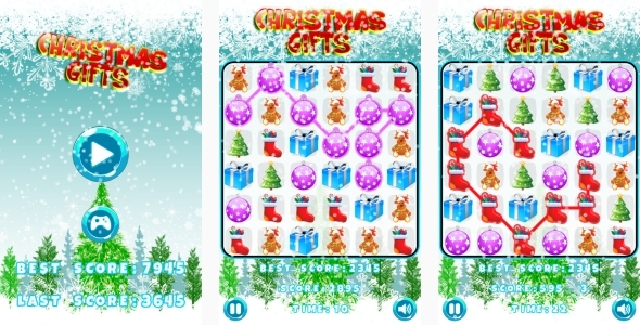 Christmas Gifts – HTML5 Game Android+AdMob (Construct 3 | Construct 2 | Capx)