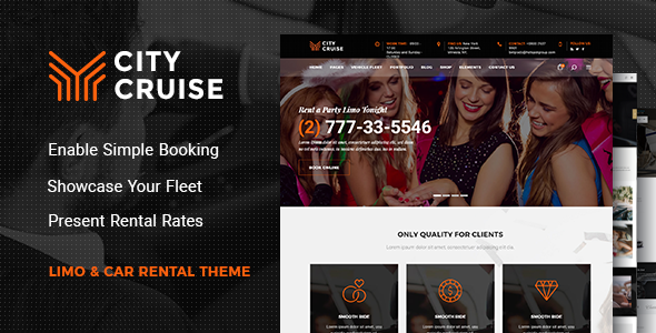 City Cruise – Limousine and Car Rental WordPress Theme Nulled