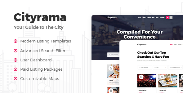Cityrama – Listing & City Guide WordPress Theme Nulled