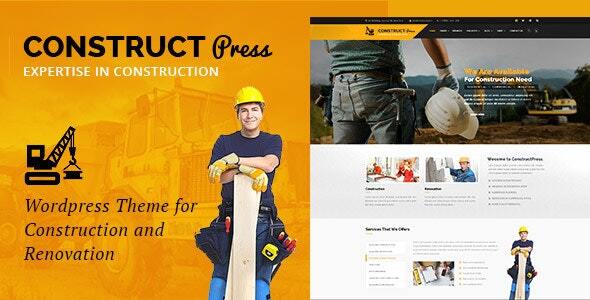 Construct Press – Construction and Renovation WordPress Theme Nulled