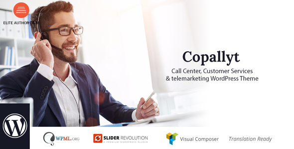 Copallyt : Call Center & Telemarketing WordPress Theme Nulled