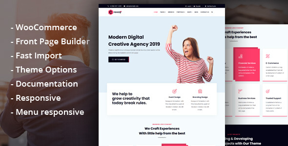 Creway – Creative Agency & Corporate WordPress Theme Nulled