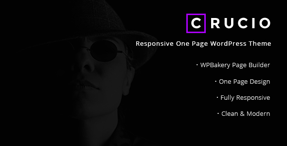 Crucio – Responsive One Page WordPress Theme Nulled