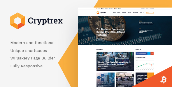 Cryptrex | Cryptocurrency & Mining WordPress Theme Nulled