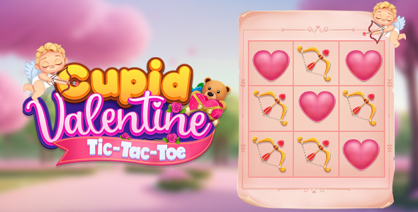 Cupid Valentine Tic-Tac-Toe [Phaser 3, HTML5] Nulled