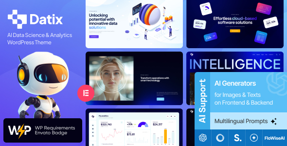 Datix – AI Data Science & Analytics WordPress Theme Nulled