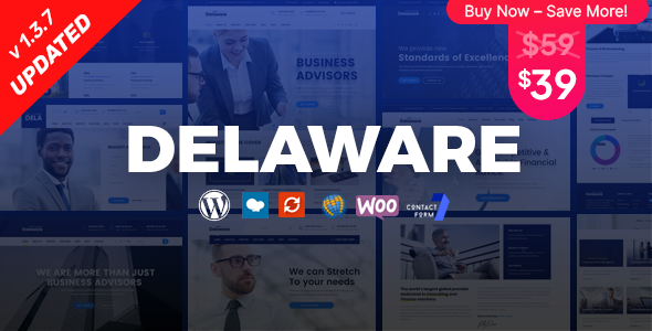 Delaware – Consulting and Finance WordPress Theme Nulled
