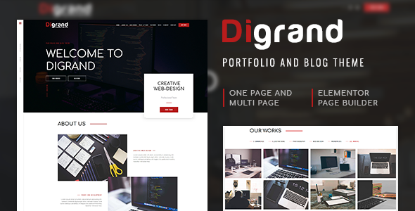 Digrand – Portfolio And Blog Theme — creative preview