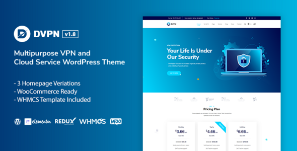 DVPN | Multipurpose VPN WordPress Theme Nulled