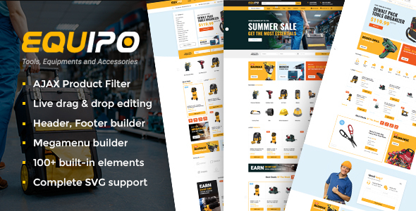 Equipo – Parts And Tools WordPress WooCommerce Theme Nulled