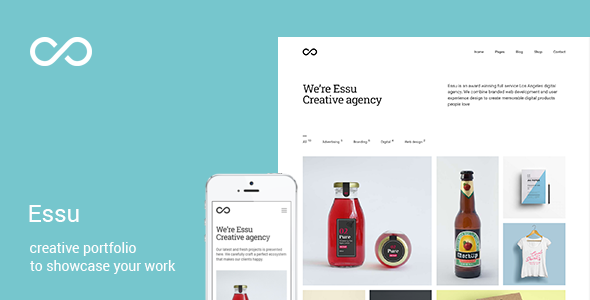 Essu – Minimal Portfolio WordPress Theme Nulled