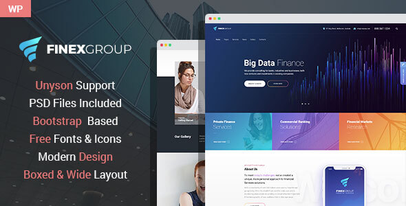 FinExGroup – Finance And Business WordPress Theme Nulled