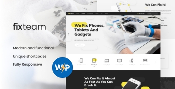 FixTeam | Electronics & Mobile Devices Repair WordPress Theme Nulled