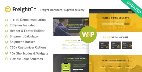 FreightCo | Transportation & Warehousing Shipping WordPress Theme Nulled