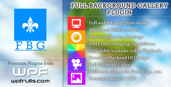 Full Width Background Gallery with youtube Video Nulled