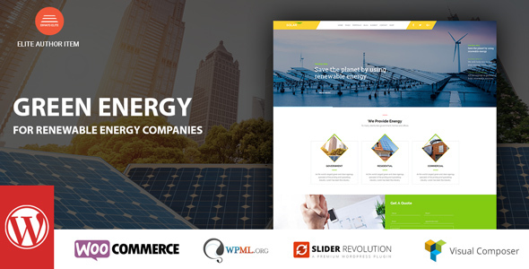 Green Energy – For Renewable Company WordPress Theme Nulled