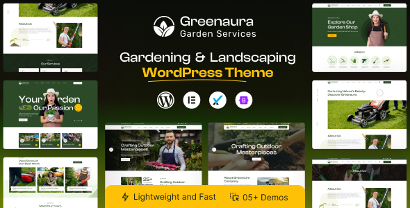 Greenaura – Gardening & Landscape WordPress Theme Nulled