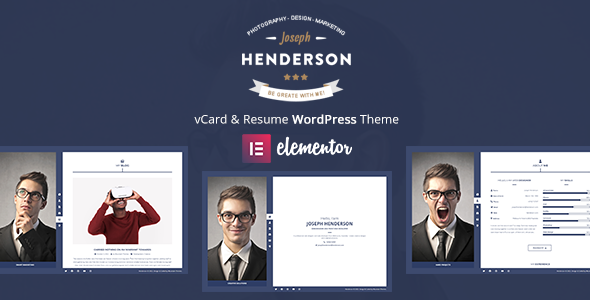 Henderson – vCard & Resume WordPress Theme Nulled