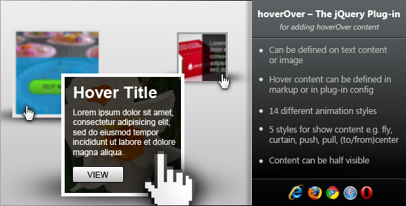 hoverOver – jQuery Plugin for Adding Hover Content Nulled