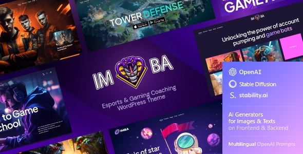 Imba — Esports & Gaming Cyber WordPress Theme — Entertainment preview