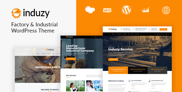 Induzy – Factory & Industrial WordPress Theme Nulled