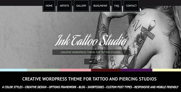 Ink Tattoo Studio – Creative WordPress Theme