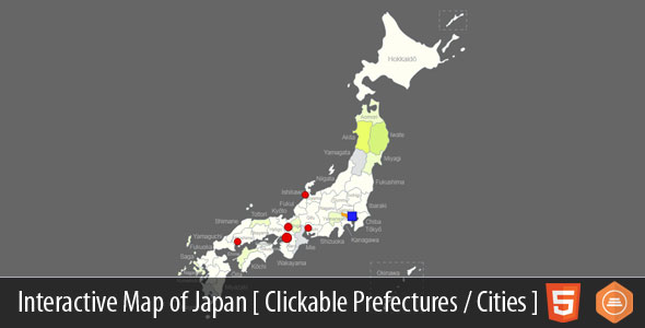 Interactive Map of Japan – HTML5