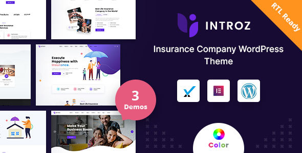 Introz – Insurance WordPress Theme + RTL