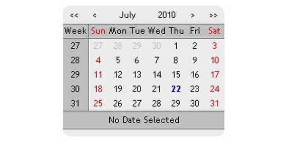 JSCalendar — calendars preview