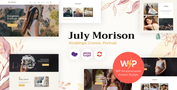July Morison | Event Photographer’s Portfolio WordPress Theme Nulled